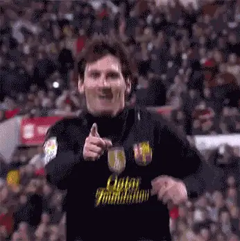 Messi antes de patear un penal